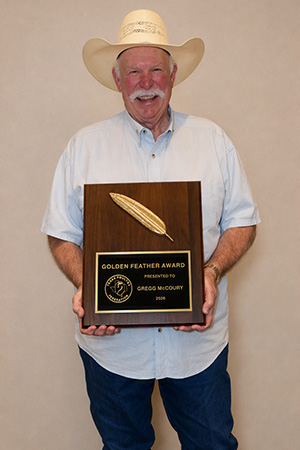 2026 Golden Feather Award recipient Gregg McCoury 